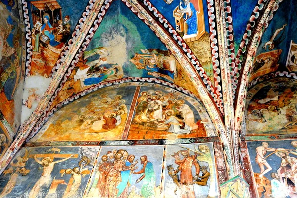 Ongewone Pictogrammen Het Versterkte Middeleeuwse Kerk Het Dorp Malancrav Hier — Stockfoto