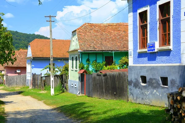 Floresti Chirpr 시비우 카운티 루마니아에서에서 코뮌에 Saxon 마에에서 전형적인 풍경과 — 스톡 사진