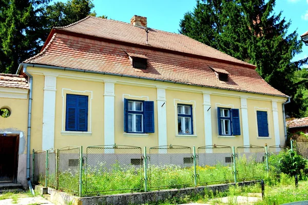 Typische Ländliche Landschaft Und Bauernhäuser Floresti Einem Sächsischen Dorf Der — Stockfoto