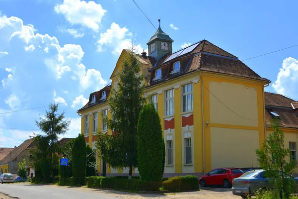 Typiska Landsbygdens Landskap Och Bonde Hus Floreşti Saxisk Kommunen Chirpr — Stockfoto