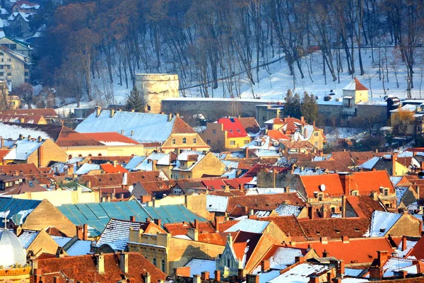 Typische Stadtlandschaft Der Stadt Brasov Einer Stadt Transsilvanien Rumänien Zentrum — Stockfoto