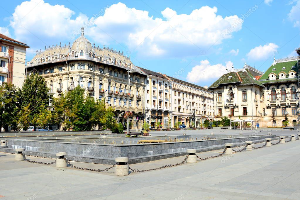 Typical urban landscape in the village Craiova, Romania's 6th largest city and capital of Dolj County, situated near the east bank of the river Jiu in central Oltenia.