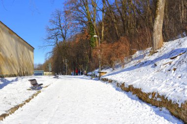 Tipik kentsel peyzaj şehrin Brasov, Transilvanya, Romanya, ülkenin merkezinde bulunan bir ilçedir. 300.000 nüfuslu