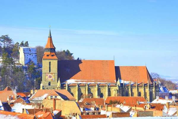 Typowy Krajobraz Miejski Miasta Braszów Miasto Położone Regionie Transylwania Rumunia — Zdjęcie stockowe