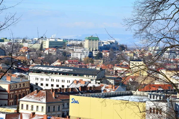 Typical Urban Landscape City Brasov Town Situated Transylvania Romania Center — Stock Photo, Image