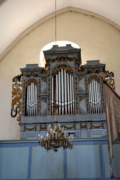 Organ Bangku Patung Dalam Gereja Carta Biara Abad Pertengahan Reruntuhan — Stok Foto