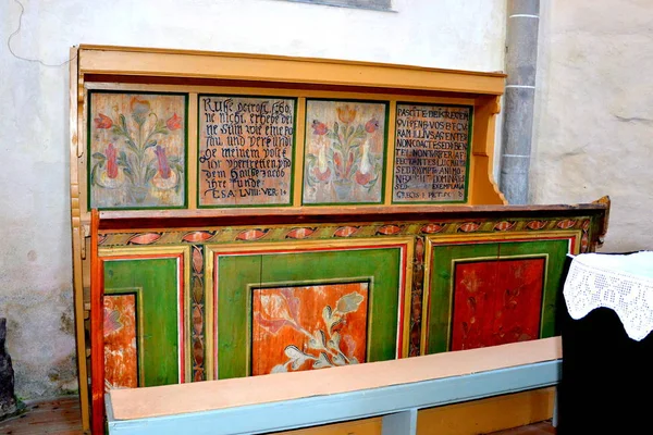 Orgel Bankjes Standbeelden Binnen Kerk Van Carta Middeleeuwse Klooster Ruïnes — Stockfoto