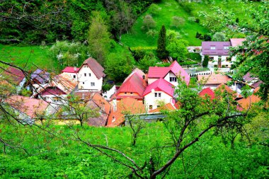 Tipik kentsel peyzaj şehrin Brasov, Transilvanya, Romanya, ülkenin merkezinde bulunan bir ilçedir. 300.000 nüfuslu