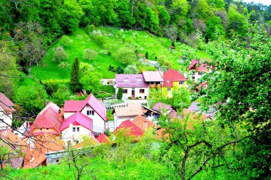 Tipik kentsel peyzaj şehrin Brasov, Transilvanya, Romanya, ülkenin merkezinde bulunan bir ilçedir. 300.000 nüfuslu