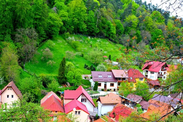 Typiska Urbana Landskapet Staden Brasov Stad Belägen Transsylvanien Rumänien Mitten — Stockfoto