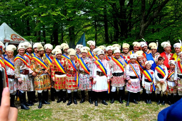 Brasov Transilvania Rumania Mayo 2019 Jinetes Celebrando Día Llamado Desfile —  Fotos de Stock