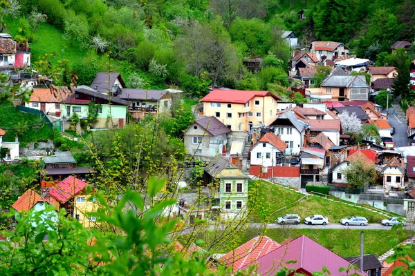 Paysage Urbain Typique Ville Brasov Une Ville Située Transylvanie Roumanie — Photo