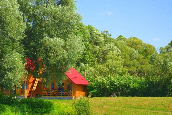 Paisaje Rural Típico Casas Campesinas Pueblo Aita Transilvania Rumania — Foto de Stock