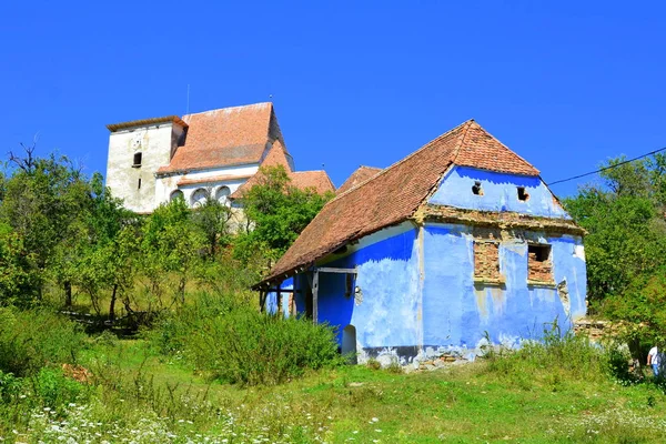 Köy Roades Tipik Kırsal Peyzaj Köylü Evleri Radeln Transilvanya Romanya — Stok fotoğraf