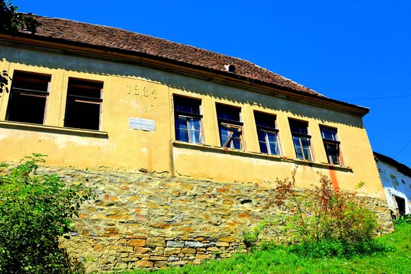 Typische Ländliche Landschaft Und Bauernhäuser Den Dorfstraßen Radeln Siebenbürgen Rumänien — Stockfoto
