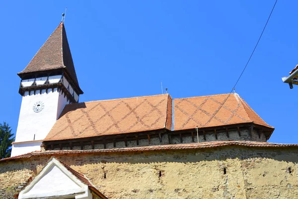 Igreja Evangélica Saxão Medieval Fortificada Aldeia Cloaterf Klosderf Klosdorf Nickelsdorf — Fotografia de Stock