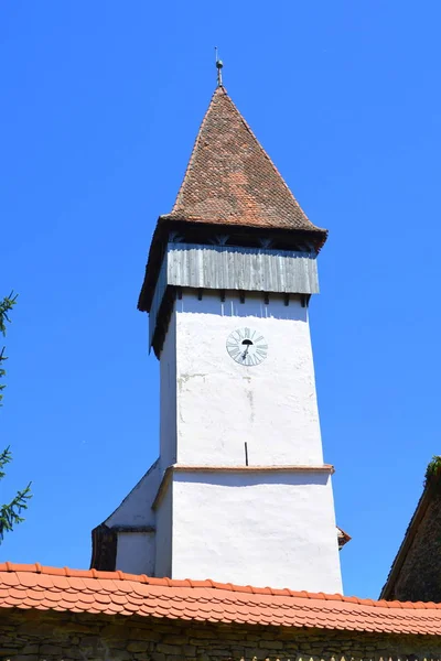 Igreja Evangélica Saxão Medieval Fortificada Aldeia Cloaterf Klosderf Klosdorf Nickelsdorf — Fotografia de Stock