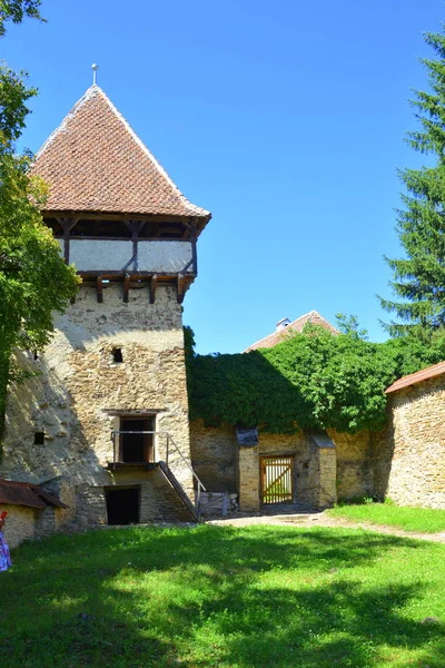 Igreja Evangélica Saxão Medieval Fortificada Aldeia Cloaterf Klosderf Klosdorf Nickelsdorf — Fotografia de Stock