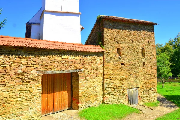 Iglesia Evangélica Saxon Medieval Fortificada Pueblo Cloaterf Klosderf Klosdorf Nickelsdorf — Foto de Stock