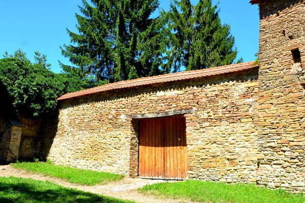 Iglesia Evangélica Saxon Medieval Fortificada Pueblo Cloaterf Klosderf Klosdorf Nickelsdorf — Foto de Stock