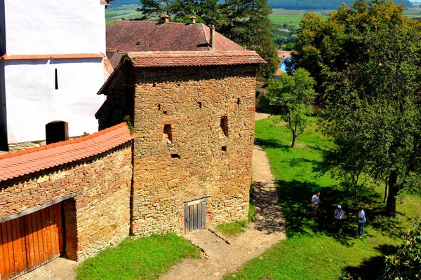 Iglesia Evangélica Saxon Medieval Fortificada Pueblo Cloaterf Klosderf Klosdorf Nickelsdorf — Foto de Stock