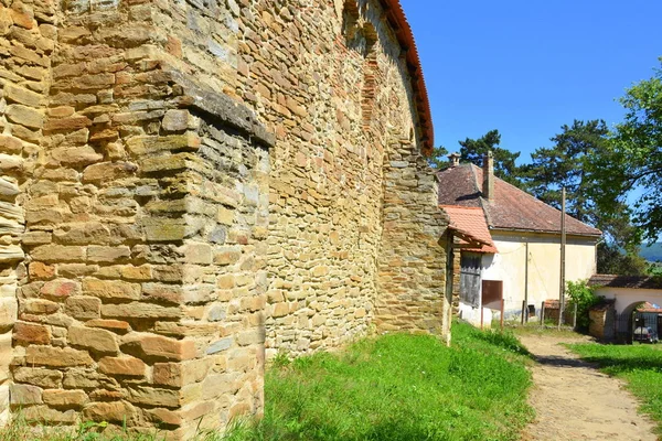 Iglesia Evangélica Saxon Medieval Fortificada Pueblo Cloaterf Klosderf Klosdorf Nickelsdorf — Foto de Stock