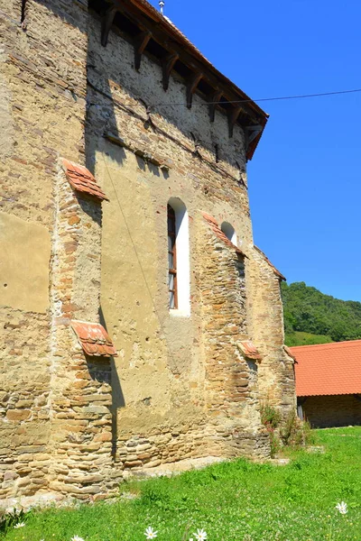 Iglesia Evangélica Saxon Medieval Fortificada Pueblo Cloaterf Klosderf Klosdorf Nickelsdorf — Foto de Stock