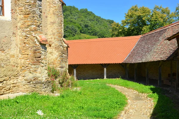 Fortified Medieval Saxon Evangelic Church Village Cloaterf Klosderf Klosdorf Nickelsdorf — Stock Photo, Image
