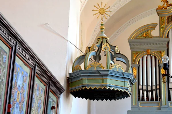 All Interno Della Chiesa Del Saxon Medievale Fortificato Chiesa Evangelica — Foto Stock