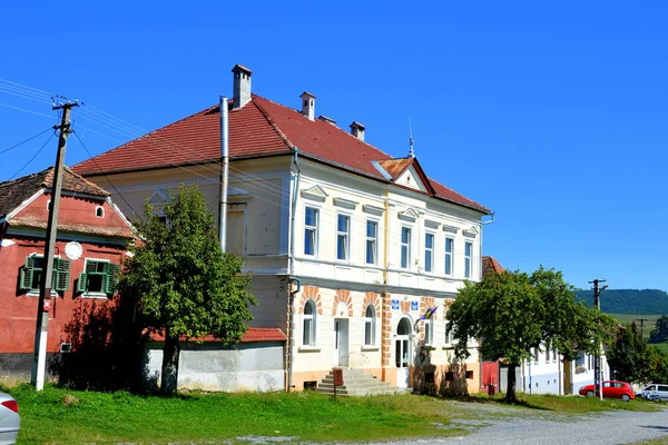 Tipiche Case Rurali Contadine Nel Villaggio Mesendorf Meschenderf Meschendorf Mesche — Foto Stock