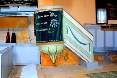 Alma Vii (Almen) Transilvanya, Romanya köyündemitli ortaçağ sakson evangelik kilisesinin içinde. 