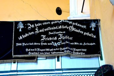 Alma Vii (Almen) Transilvanya, Romanya köyündemitli ortaçağ sakson evangelik kilisesinin içinde. 