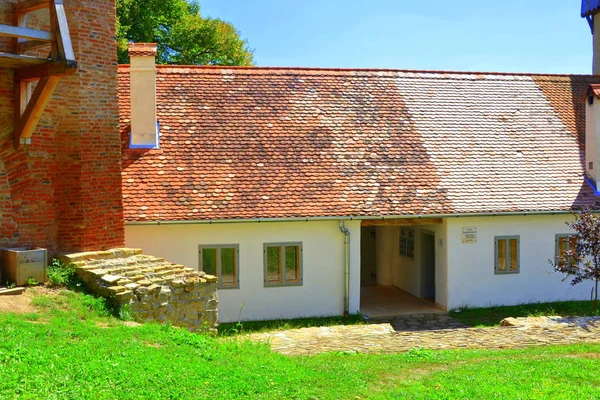 Typische Ländliche Landschaft Und Bauernhäuser Dorf Alma Vii Almen Transsilvanien — Stockfoto