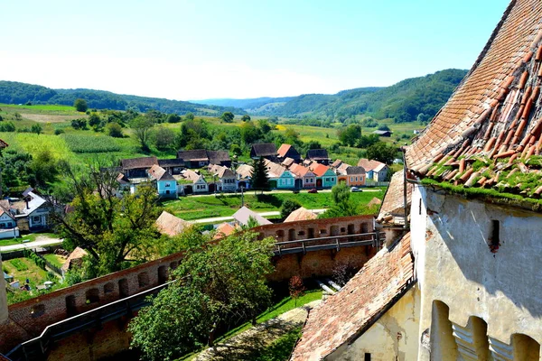 Eglise Évangélique Saxonne Médiévale Fortifiée Dans Village Alma Vii Almen — Photo