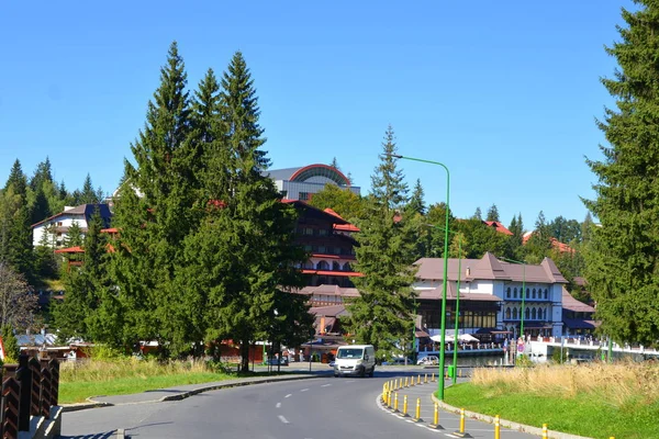 Estrada Para Inverno Estação Spa Poiana Brasov Brasov Uma Cidade — Fotografia de Stock