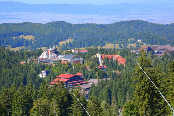 Vägen Till Vintern Och Spa Stationen Poiana Brasov Från Brasov — Stockfoto