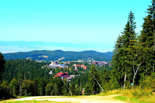 Weg Naar Winter Spa Station Poiana Brasov Van Brasov Een — Stockfoto