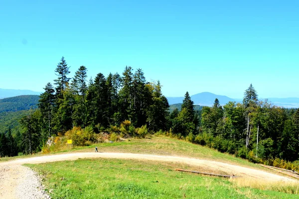 Δρόμος Προς Χειμώνα Και Spa Σταθμό Poiana Brasov Χλμ Από — Φωτογραφία Αρχείου