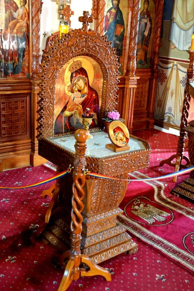 Orthodox Icons Monastery Izvorul Muresului Transylvania Romania Byzantine Style — Stock Photo, Image