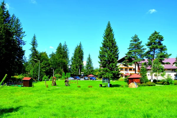 Zimní Turistické Stanice Poiana Brasov Brasov Město Nachází Transylvánii Rumunsko — Stock fotografie