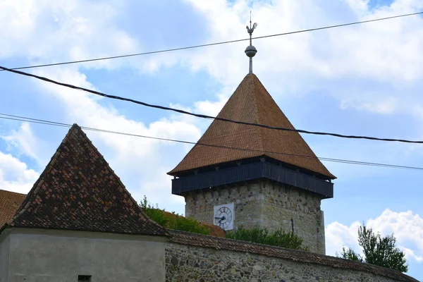 Typische Ländliche Landschaft Und Bauernhäuser Drauseni Einem Sächsischen Dorf Siebenbürgen — Stockfoto