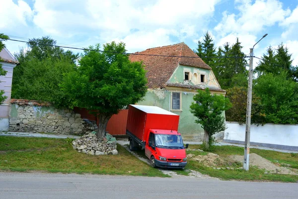 Typisch Landelijk Boerenhuizen Drauseni Een Saksisch Dorp Transsylvanië Roemenië — Stockfoto