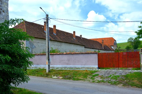 Typická Venkovská Krajina Selské Domy Drauseni Saxonská Vesnice Transylvánie Rumunsko — Stock fotografie
