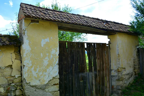 Paisaje Rural Típico Casas Campesinas Drausenit Una Aldea Saxon Condado — Foto de Stock