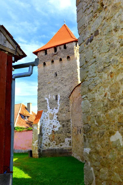 Eglise Saxonne Médiévale Fortifiée Dans Village Cata Transylvanie Roumanie Colonie — Photo
