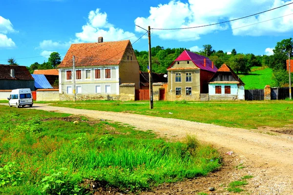 Typical Rural Landscape Peasant Houses Beia Transylvania Romania Settlement Founded — Stock Photo, Image