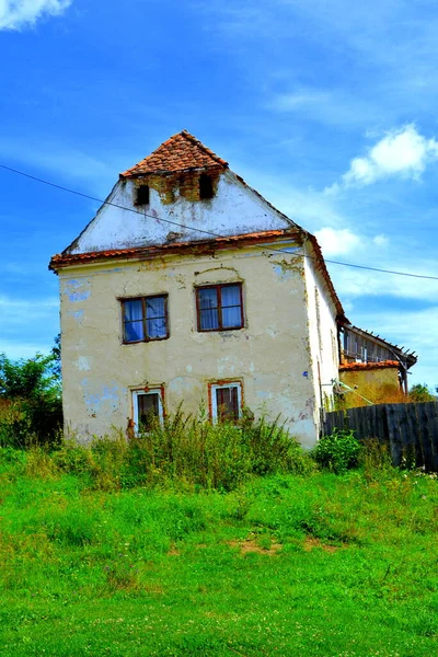 Typical Rural Landscape Peasant Houses Beia Transylvania Romania Settlement Founded — Stock Photo, Image