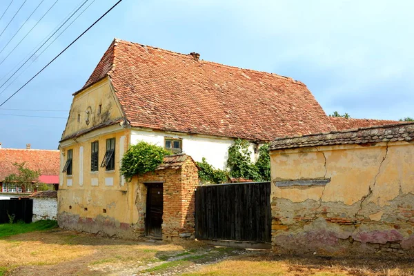 Tipico Paesaggio Rurale Case Contadine Barcut Transilvania Romania Insediamento Fondato — Foto Stock