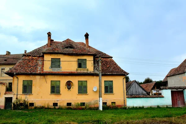 Eglise Saxonne Médiévale Fortifiée Paysage Rural Typique Dans Village Netus — Photo