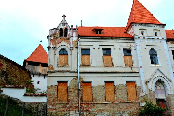 Erődített Középkori Szász Evangélikus Templom Faluban Iacobeni Erdély Románia Települést — Stock Fotó